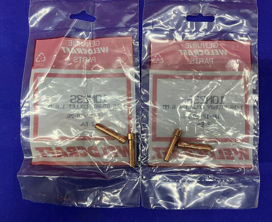 1 LOT OF 2 PACKAGES - Weldcraft Stubby Collet 10N23S 1.6mm