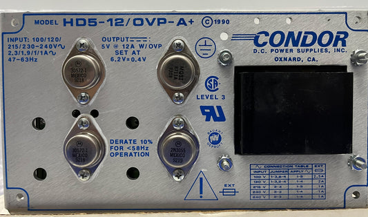 CONDOR HD5-12/OVP-A+ DC POWER SUPPLY 5V 12A