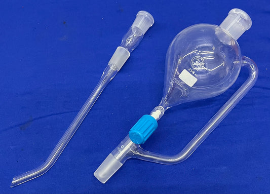 QUICKFIT ™ 250 mL DE250/33 PRESSURE EQUALIZING FUNNEL W/ ADDITIONAL GLASS TUBE