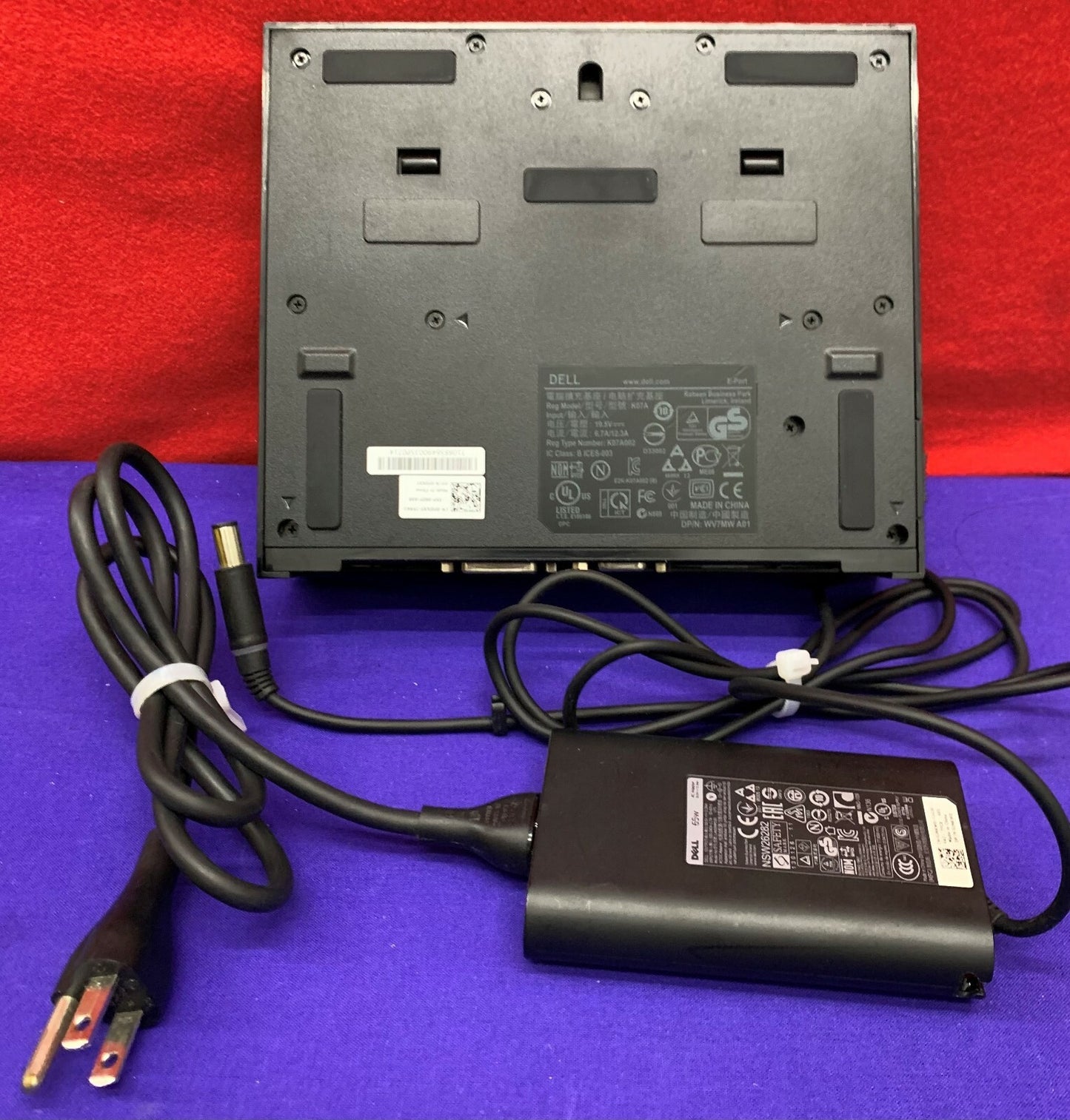 Dell Docking Station K07A K07A002 E-Port with Power Supply