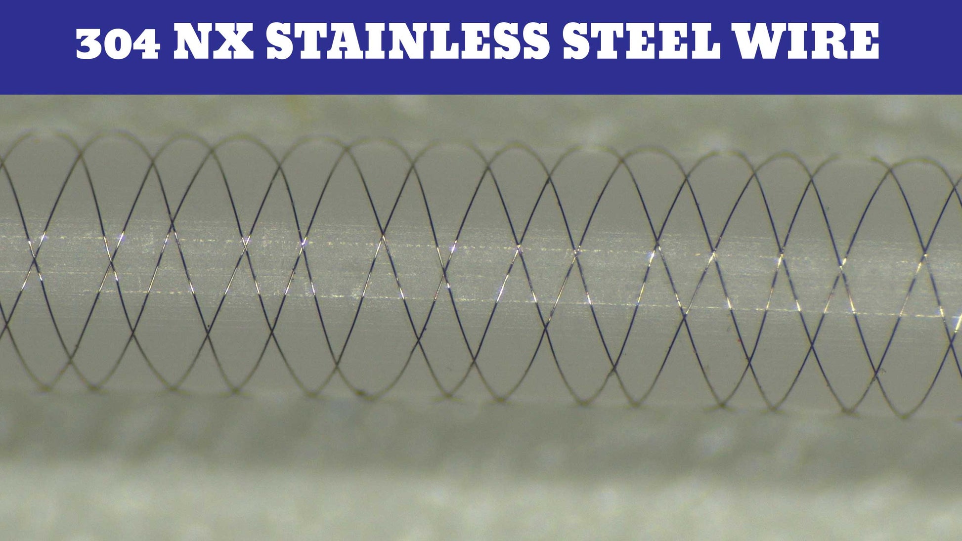 304 NX stainless steel wire with a blue banner at the top