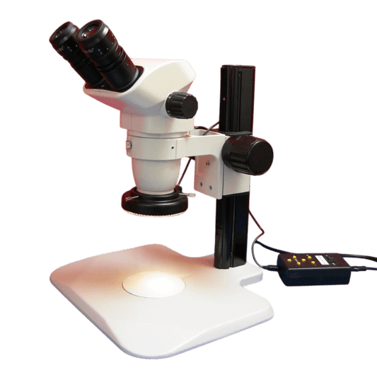 Ergonomic Track Stand LED Microscope Unit 2 | 6.7X - 45X | 10X eye |