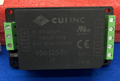 QTY 12 - CUI DIGI-KEY VSK-S20-5U-T 102-2614-ND BOARD MOUNT AC/DC CONVERTER