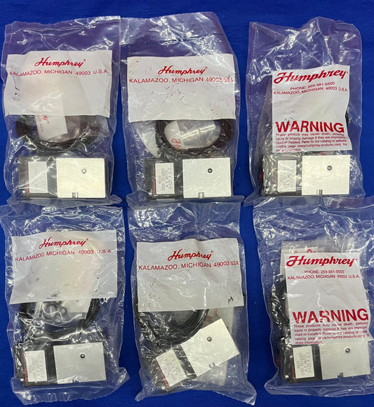 1 LOT - HUMPHREY M310 SOLENOID VALVE - QTY 2 - 120V AND QTY 4 - 200V