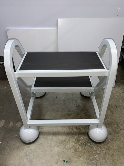 ULINE H-968 ROLLING STEP LADDER CUP SHOES GRIP THE FLOOR FOR STABILITY