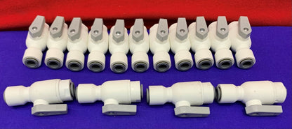 Lot of 15 - Parker Ball Valve 5UMV0 / Inline / Pipe Size 3/8” / Tube Size 3/8”