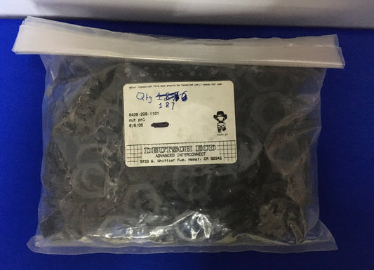 1 PKG OF 187 PCS -  DEUTSCH ECD ADVANCED INTERCONNECT 6426-209-1101 NUT PNL