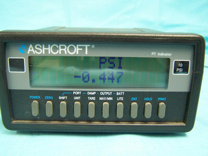 Ashcroft® PT DIGITAL PRESSURE INDICATOR BENCH TOP TEMP RANGE 32° to 120°F