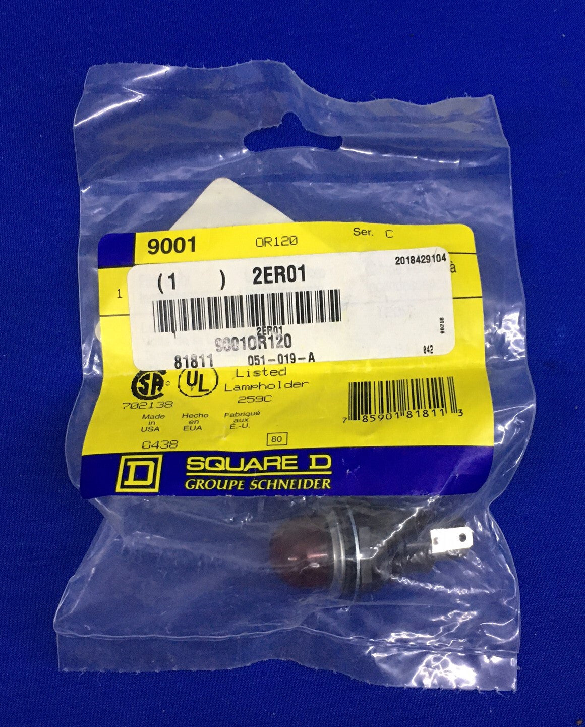 SQUARE D 2ER01 RAISED INDICATOR LIGHT