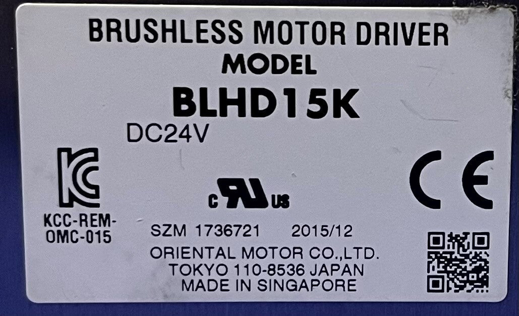 VEXTA ORIENTAL MOTOR BRUSHLESS MOTOR DRIVER BLHD15K  DC24V - LOT OF QTY 3