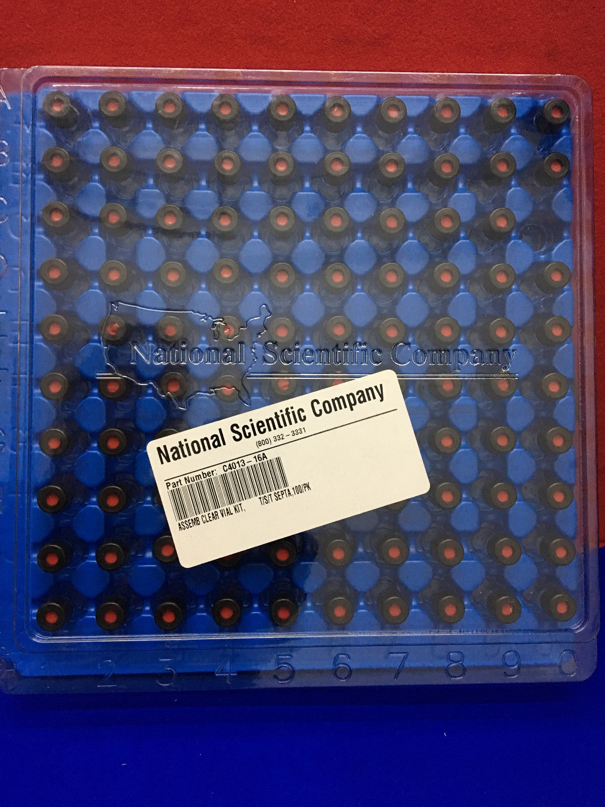 NATIONAL SCIENTIFIC C4013-16A '1 PACK MIT 100 FLÄSCHCHEN' MONTAGESATZ FÜR TRANSPARENTE FLÄSCHCHEN