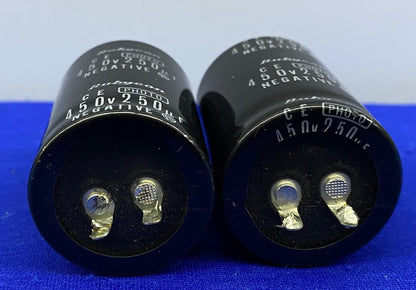 RUBYCON 450V250uF CAPACITOR, ITEMS ARE USED, SELLING AS '1 LOT QTY 2'