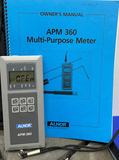 ALNOR APM360 MULTI-PURPOSE METER W/ 275 PROBE - NO PRINTER - FOR PARTS/REPAIR