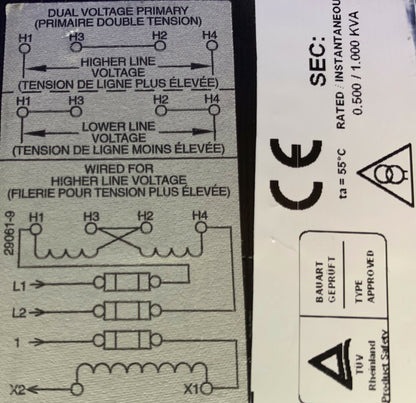 Transformateur de contrôle industriel Allen Bradley AB 1497-G-BASX-ON série A 