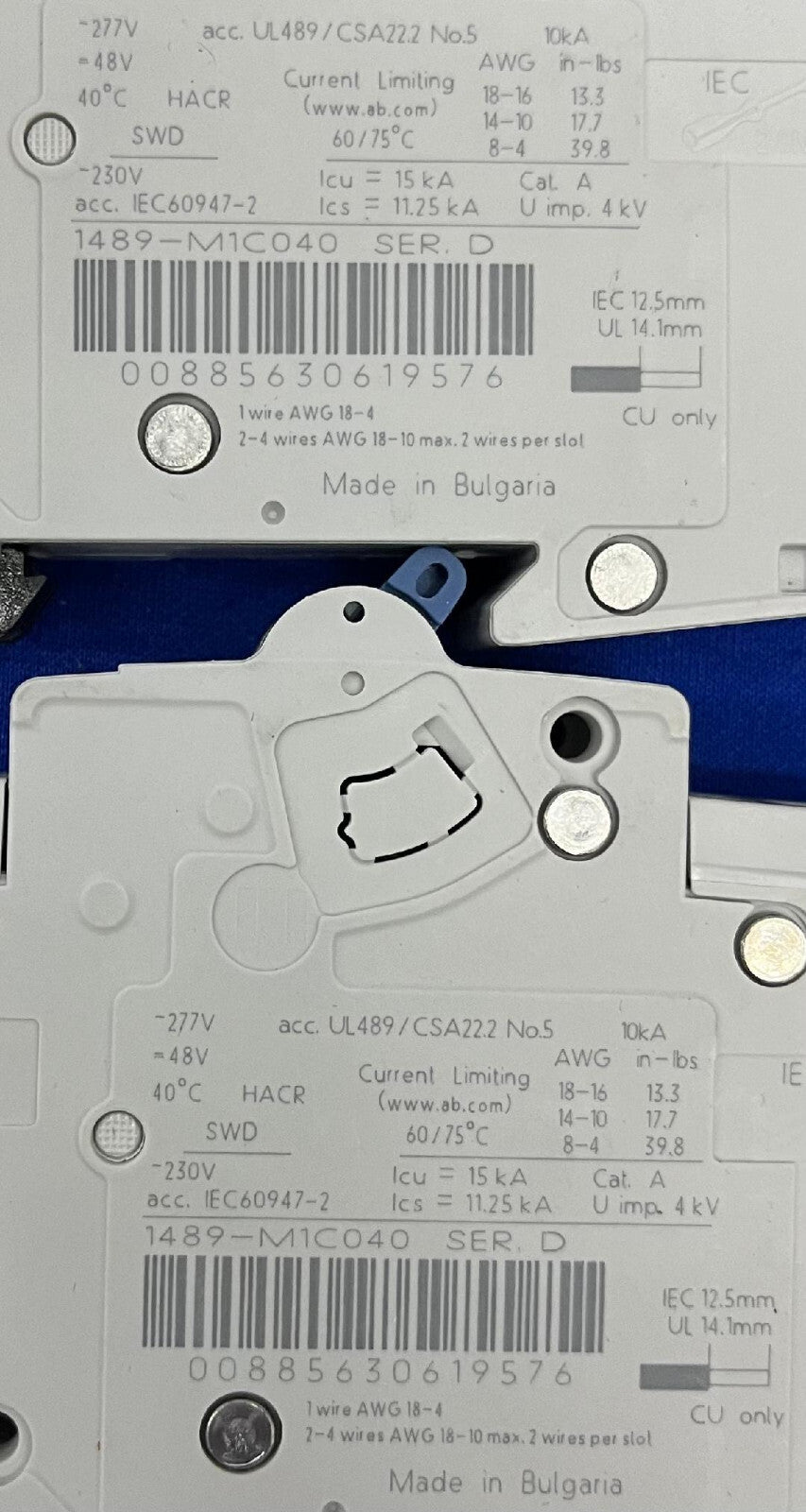 ALLEN BRADLEY 1489-M1C049 4A SER D MINIATURE CIRCUIT BREAKER LOT OF 4