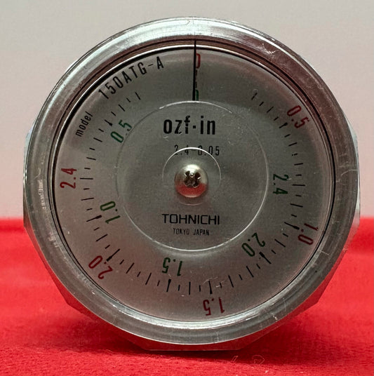 TOHNICHI / MOUNTZ ATG TORQUE GAUGE 150ATG-A ozf-in 2.4-0.05  w/ CASE