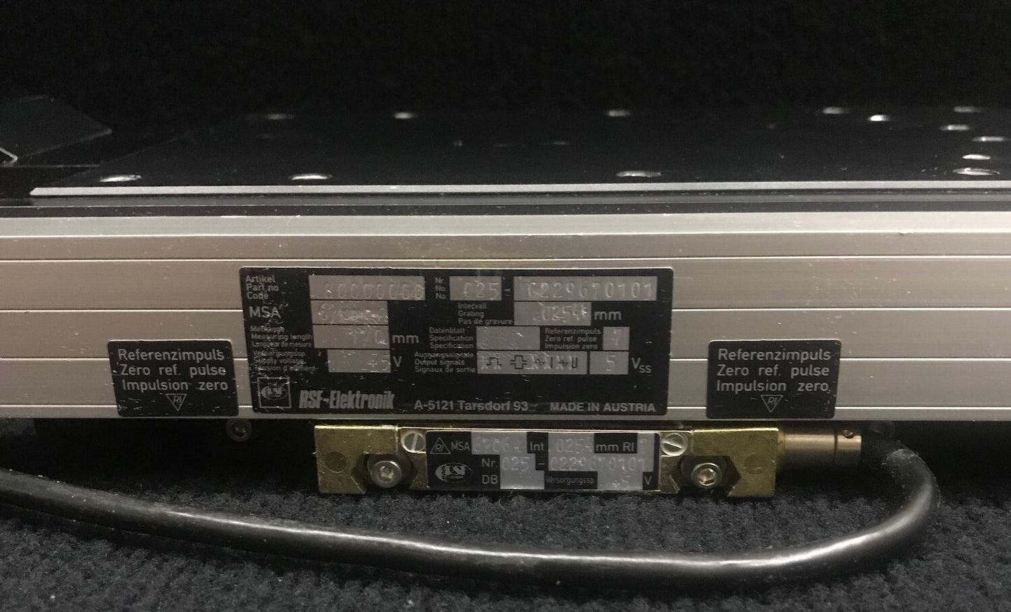 RSF ELEKTRONIK MSA 6706 67061 170MM LINEAR ENCODER W/ Parker Daedal 106061C20ELH