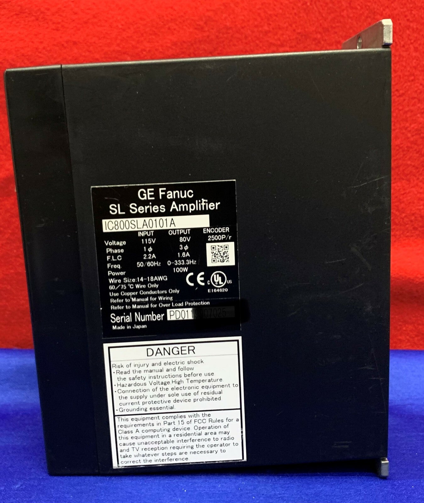 GE Fanuc SL Series IC800SLA0101A Servo Amplifier 115V