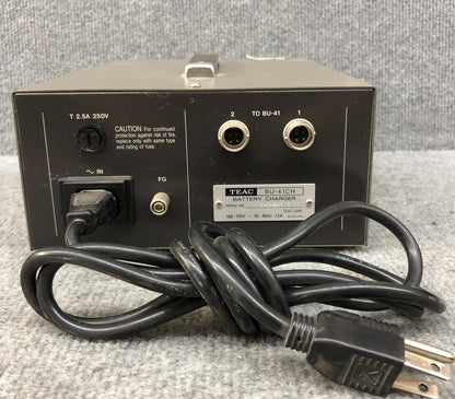 TEAC MODEL BU-41CH, BATTERY CHARGER, SN 10811, 100-120V, 50/60 HZ, 1.5 A