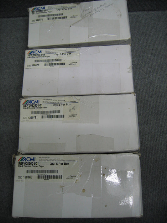 ACMI REF 008260-901 OM-4 THERMAL PRINTER PAPER LOT 12207E