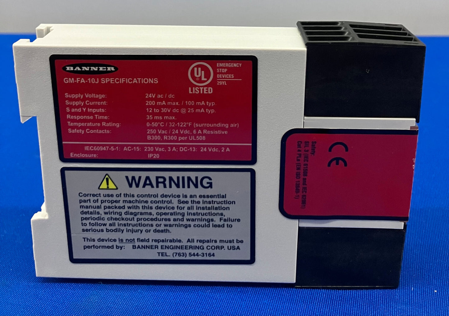 BANNER ENGINEERING CORP  GM-FA-10J SAFETY MODULE FOR INTERLOCK