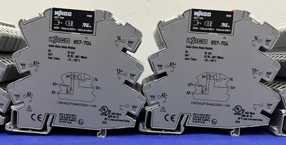 WAGO 857-704 SOLID STATE RELAY MODULE w/ 857-164 SOLID STATE RELAY- 1 LOT QTY 50
