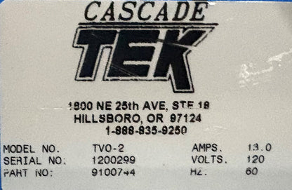 CASCADE TEK EMPTY SHELL VACUUM CHAMBER NO HEAT OR PUMP TVO-2 9100744 - FOR PARTS
