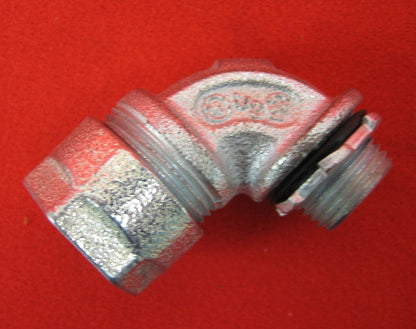 O-Z GEDNEY 1/2 INCH 90 DEG LIQUID TIGHT ELBOW,SOLD AS 1 LOT OF QTY 9