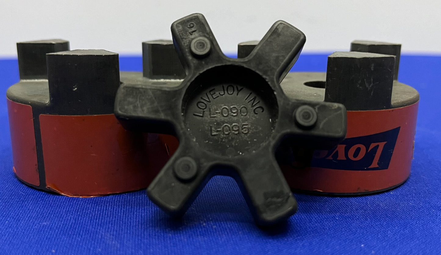 LOVEJOY 1 SET - QTY 2 L-095 .500 JAW COUPLING w/ QTY 1 L-090 L-095