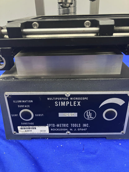 SIMPLEX MULTIPURPOSE MICROSCOPE EYEPIECES 10XM SN 1237 FOR PARTS / REPAIR