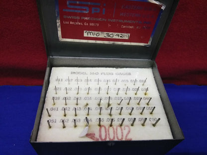 SWISS PRECISION INSTRUMENTS MO 30-921-1 PLUG GAUGES MISSING GAUGES 0.01 & 0.034