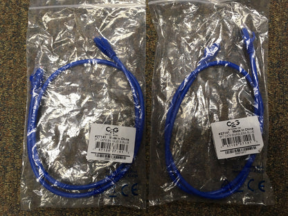 C2G QTE 2 27141 3' CAT6 SNAGLESS BLEU QTE 1 31341 5' CAT6 SNAGLESS BLEU
