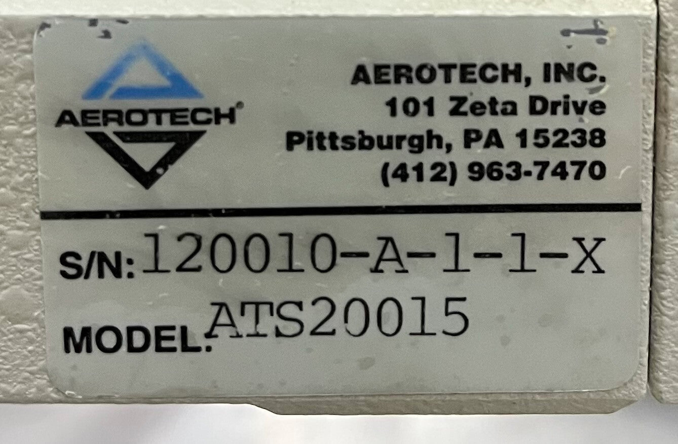 AEROTECH ATS20015 & 20015-40P MOTORIZED X-Y LINEAR STAGE APPROX 150MM 6" TRAVEL