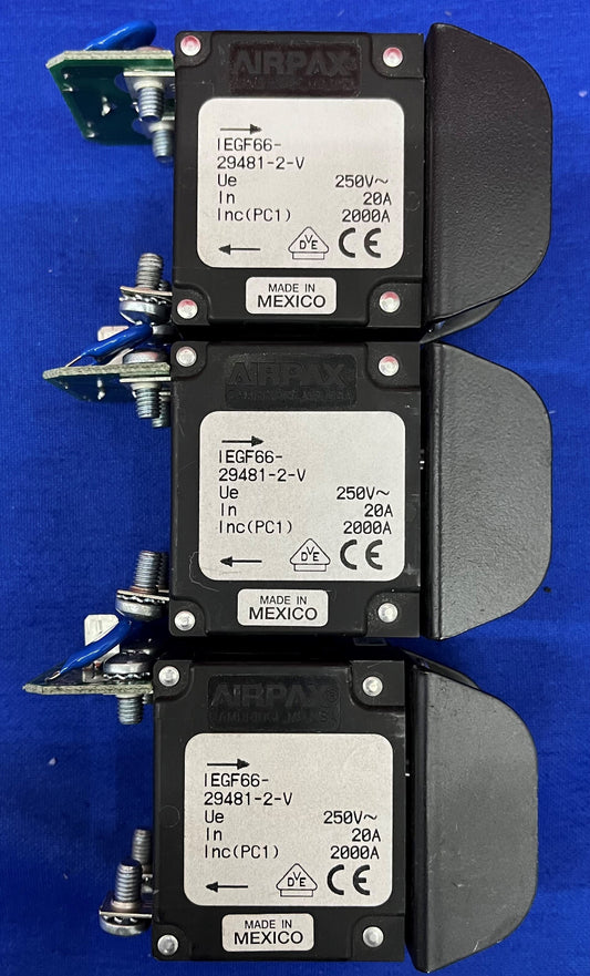 Lot of 3 Sensata Airpax Power Protection IEGF66-29481-2-V