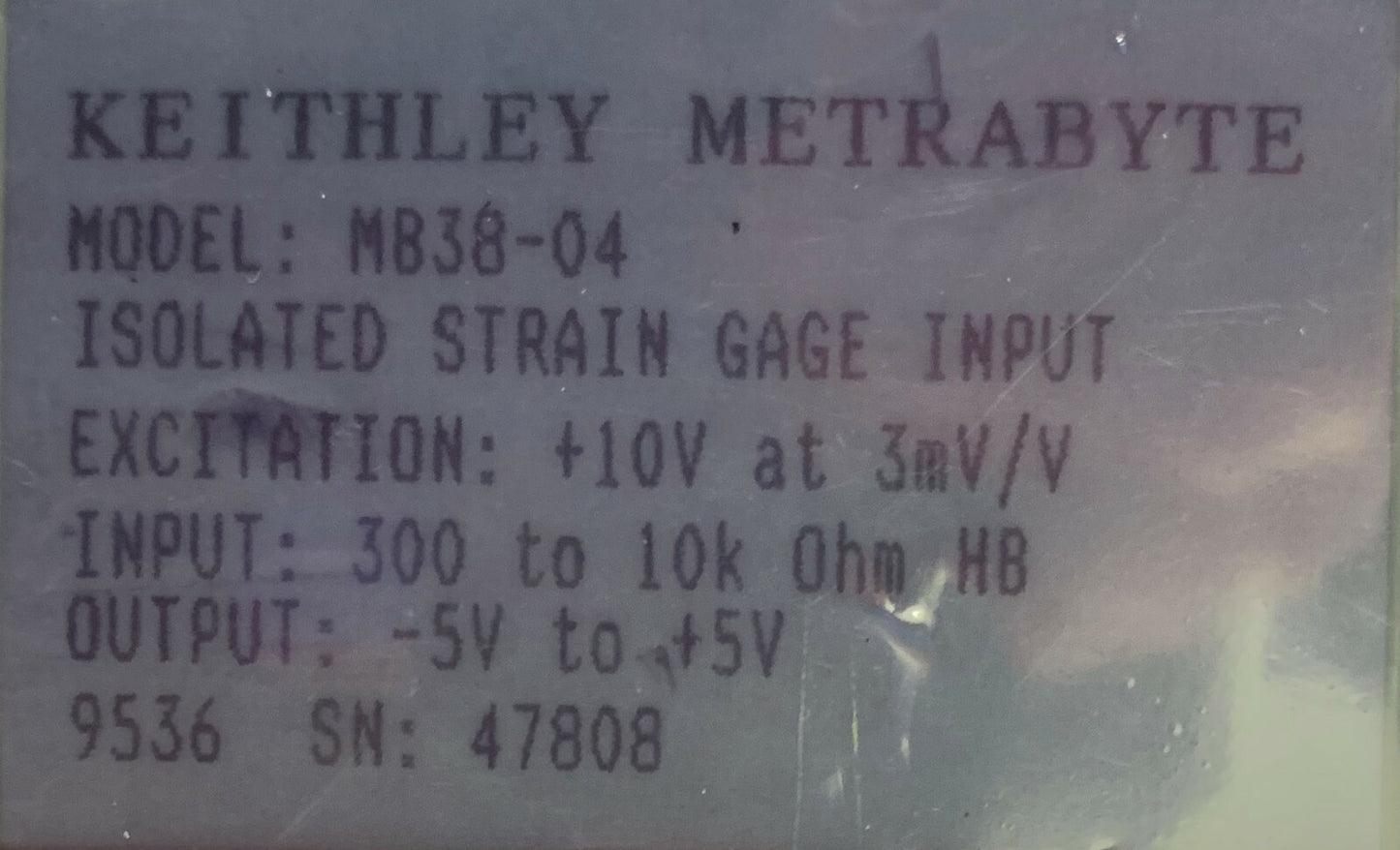 MODULO KEITHLEY METRABYTE MB38-04