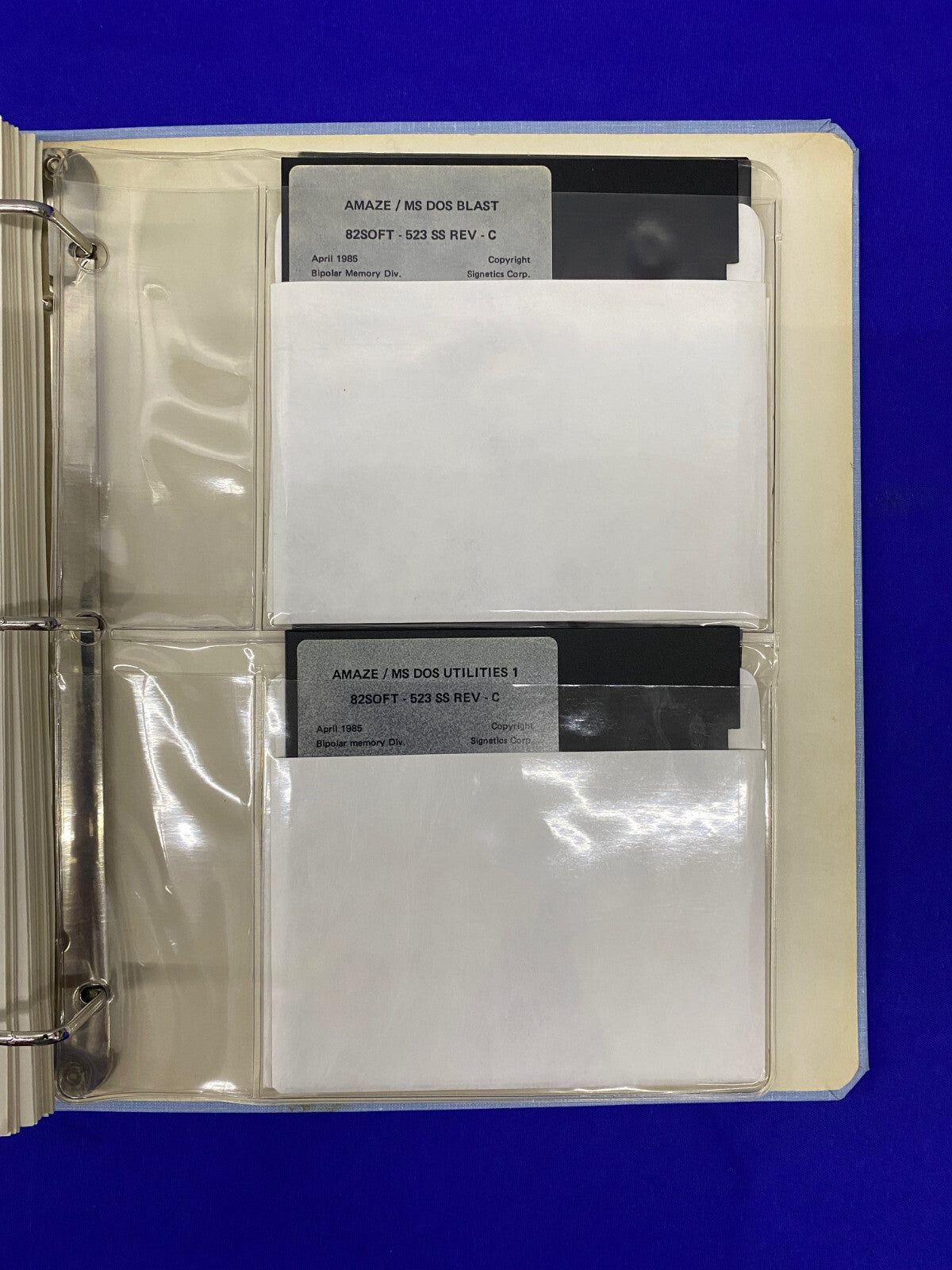 SIGNETICS  AMAZE REV C DESIGN SOFTWARE PC/DOS USERS MANUAL