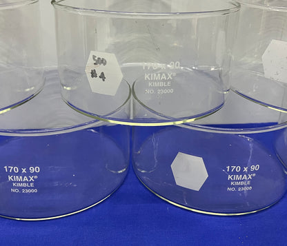 KIMAX®  KIMBLE 170x90mm CRYSTALLIZING DISH 23000 - 1 LOT QTY 7