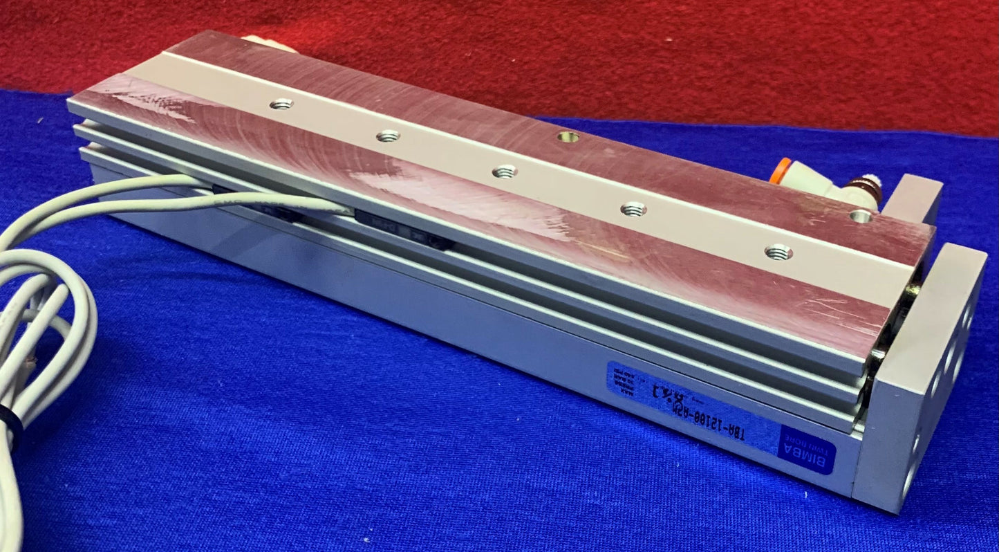Bimba TBA-12100-A2M Twin Bore Actuator Air Table Slide w/SMC D-F9N Sensor