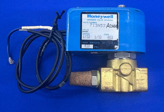 HONEYWELL 713N53A2AN SKINNER VALVE DIVISION 24VDC ORIFACE 1/32 CODE AG2 430 PSI