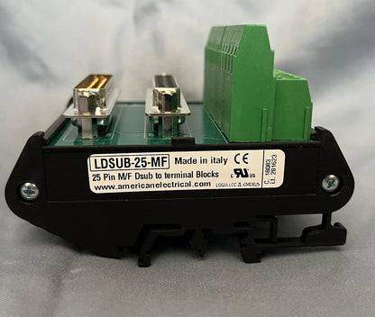 American Electrical LDSUB-25-MF 25PIN M/F Dsub to Terminal Block