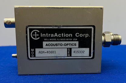 INTRAACTION CORP ACOUSTO-OPTIC MODULATOR AGM-406B1 FREQUENCY SHIFTER