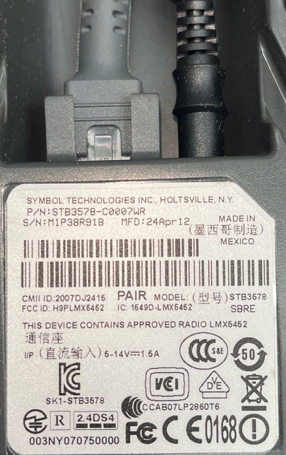 SYMBOL MOTOROLA BARCODE SCANNER LS3578-FZ2005WR mit LADEHALTERUNG