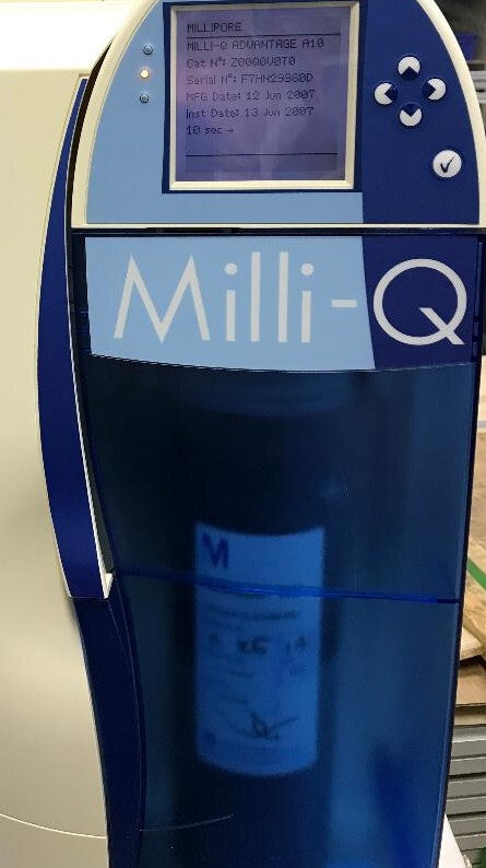 MILILIPORE MILLI-Q A10® TOC Z00Q0V0T0 MONITOR,ELEC. RATINGS: 100-230V 50/60HZ 16