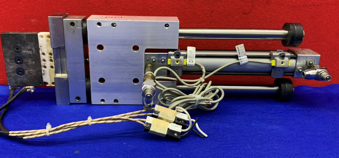 PHD SED23X6-AE-BR-DB-E-PB-U7 Slide Cylinder w/(2) 17503-1-06 & (2) 17000-32-9