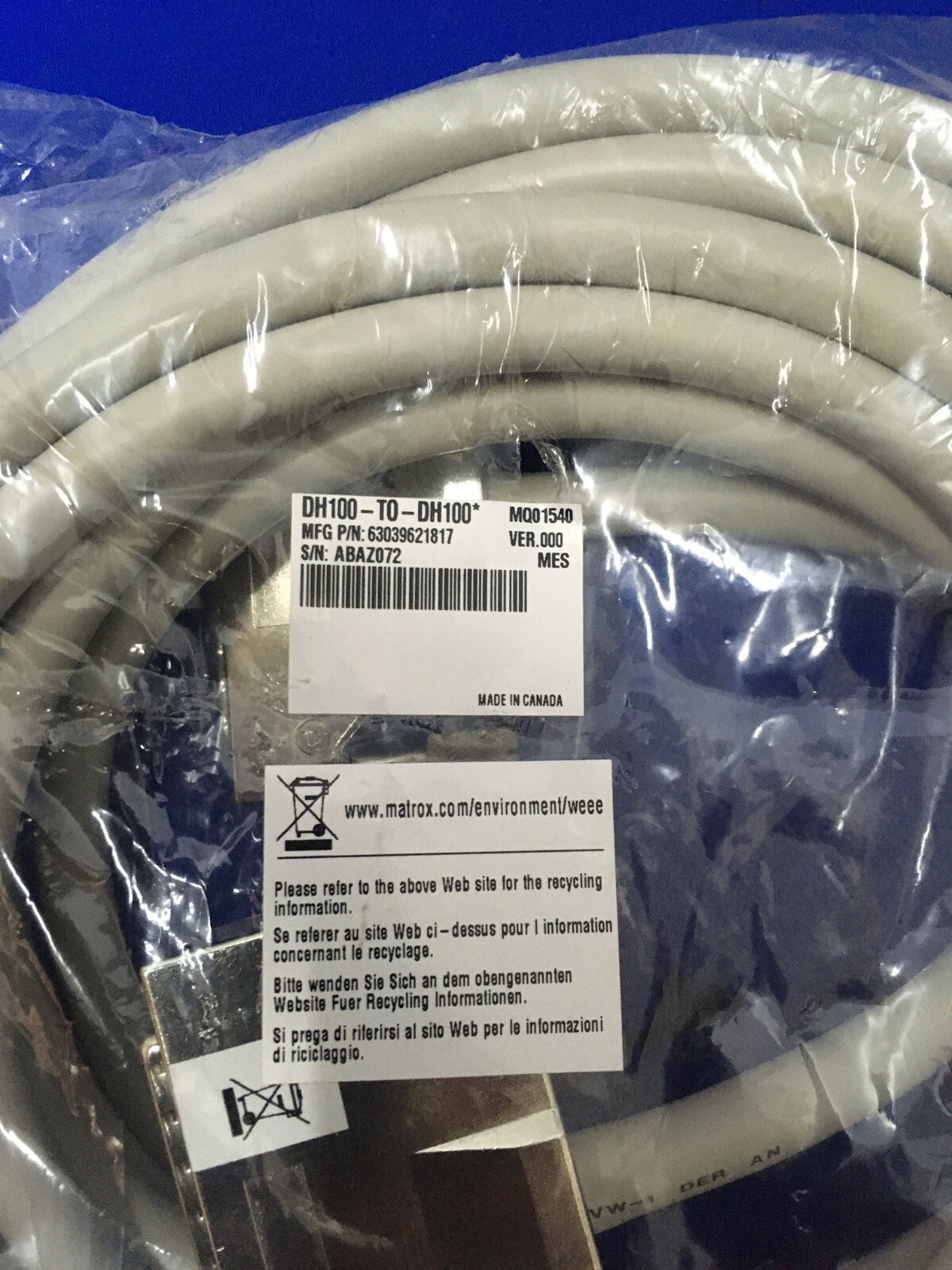 CAVO MATROX DH100-T0-DH100* / 63039621817