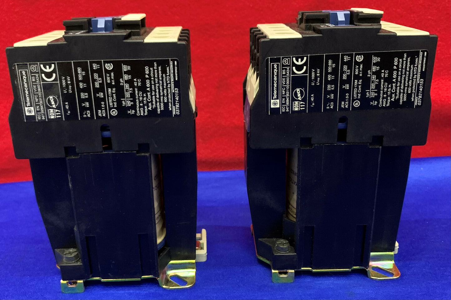 Lot van 2 Telemecanique (Schneider) LP1-D2501 BD 24V Contactor Spoel