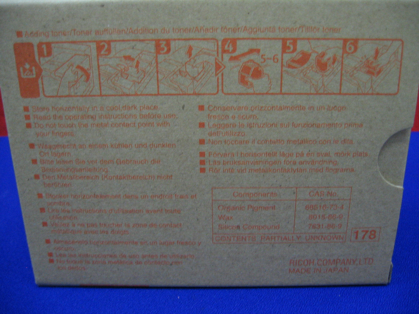 Ricoh Type R1 Toner Cassette Yellow Box Stamped 751342010 Part No. 888341