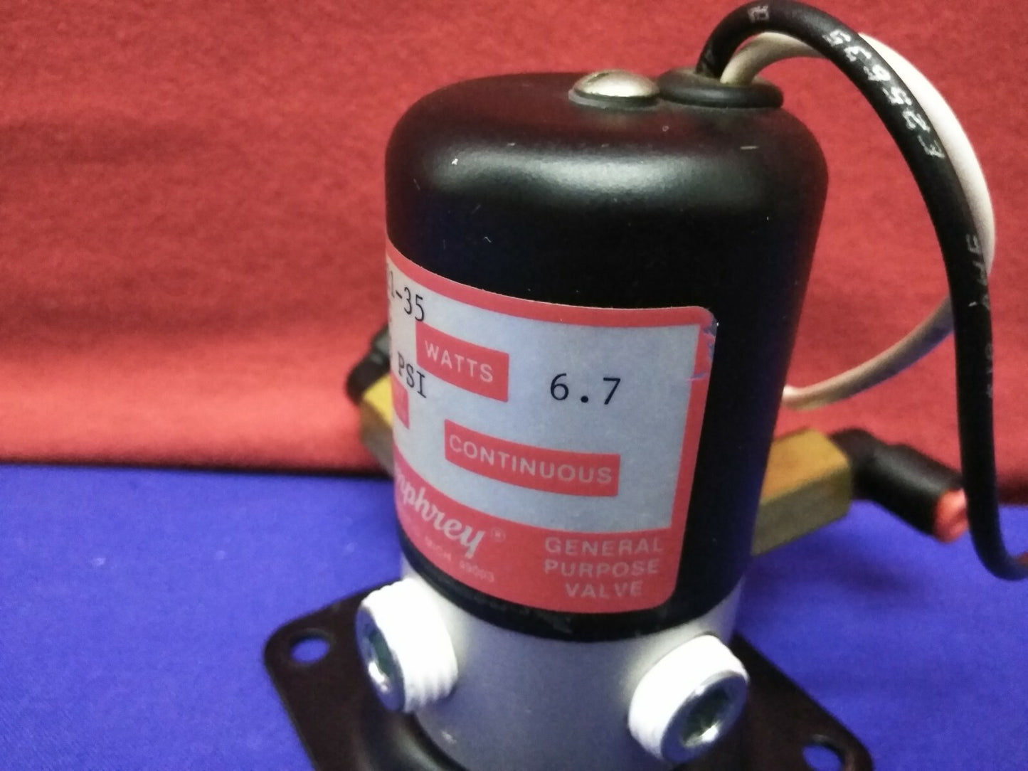 HUMPHREY 062-4E1-21-35 GENERAL PURPOSE VALVE 24 VDC 0-125 PSI 6.7 WATTS