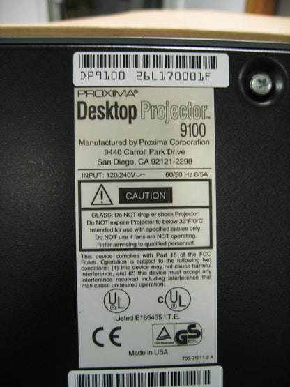 PROXIMA 9100 TISCHPROJEKTOR 