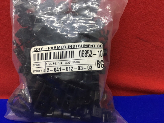 1 BAG OF 50 CLIPS COLE-PARMER / COLE PARMER 06852-10  T-CLIPS